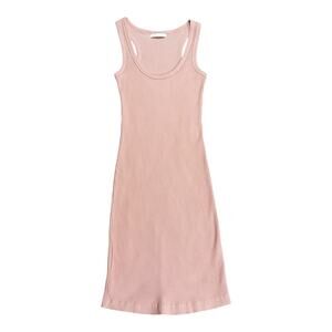 John Elliott Pink Cotton Ribbed Tank Dress Size 0/XS